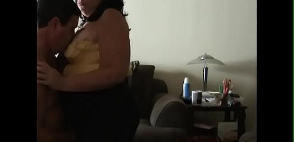  My BBW Dressed up in Skirt and Corset to vibrate her Pussy while sucking